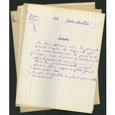 Certificat d'études 1957. Canton de Damville. 8 devoirs de sciences / garçons