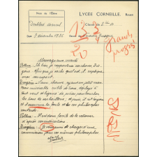 Version grecque - Lycée Corneille, Rouen, classe de 3ième A