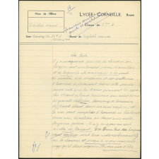 Devoir d'anglais - Lycée Corneille, Rouen, classe de 3ième A