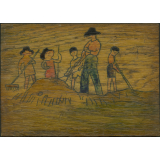 Pyrogravure - Élément de calendrier - Mai juillet