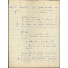 Certificat d'études 1957. Canton de Damville. Devoir de sciences / garçons