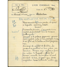 Rédaction - Lycée Corneille, Rouen, classe de 6ième A2