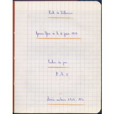 Cahier du jour