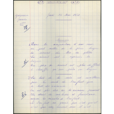 Certificat d'études 1957. Canton de Damville. Devoir de sciences / filles