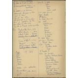 Distribution des Prix - 1973 - Liste de donateurs, brouillon de remerciements
