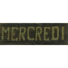 Pyrogravure - Élément de calendrier - Mercredi jeudi