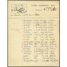 Devoir de latin - Lycée Corneille, Rouen, classe de 6ième A2