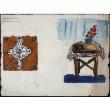 rosace et tabouret