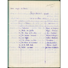 Cahier de récitations et chants