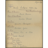 Palmarès de l'année scolaire 1971-1972 - Distribution des Prix - 25 juin 1972