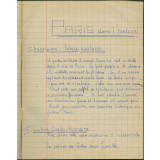 Cahier d'histoire : Paris