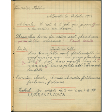 Cahier journalier