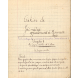 Cahier de géométrie, Ecole pratique de commerce et d'industrie