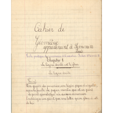 Cahier de géométrie, Ecole pratique de commerce et d'industrie