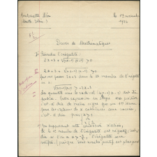 Devoir de mathématiques
