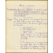 Cahier de rédaction