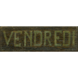 Pyrogravure - Élément de calendrier - Vendredi samedi