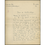 Devoir de mathématiques