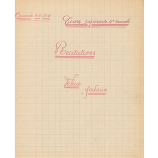 Cahier de récitation
