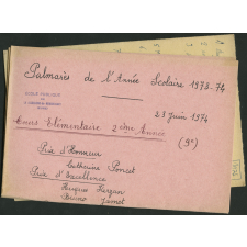 Palmarès de l'année scolaire 1973-1974 - Distribution des Prix - 23 juin 1974