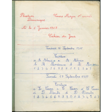 Cahier du jour