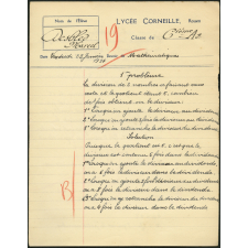 Devoir de mathématiques - Lycée Corneille, Rouen, classe de 6ième A2