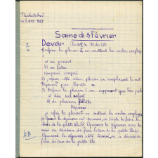 Cahier journalier