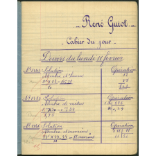 Cahier du jour