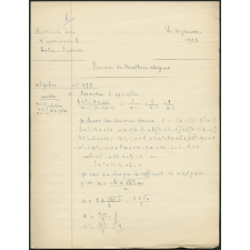 Devoir de mathématiques