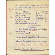 Cahier journalier
