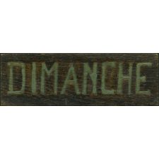 Pyrogravure - Élément de calendrier - Dimanche