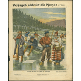 Sciage de blocs de glace en Norvège