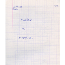Cahier d'Histoire