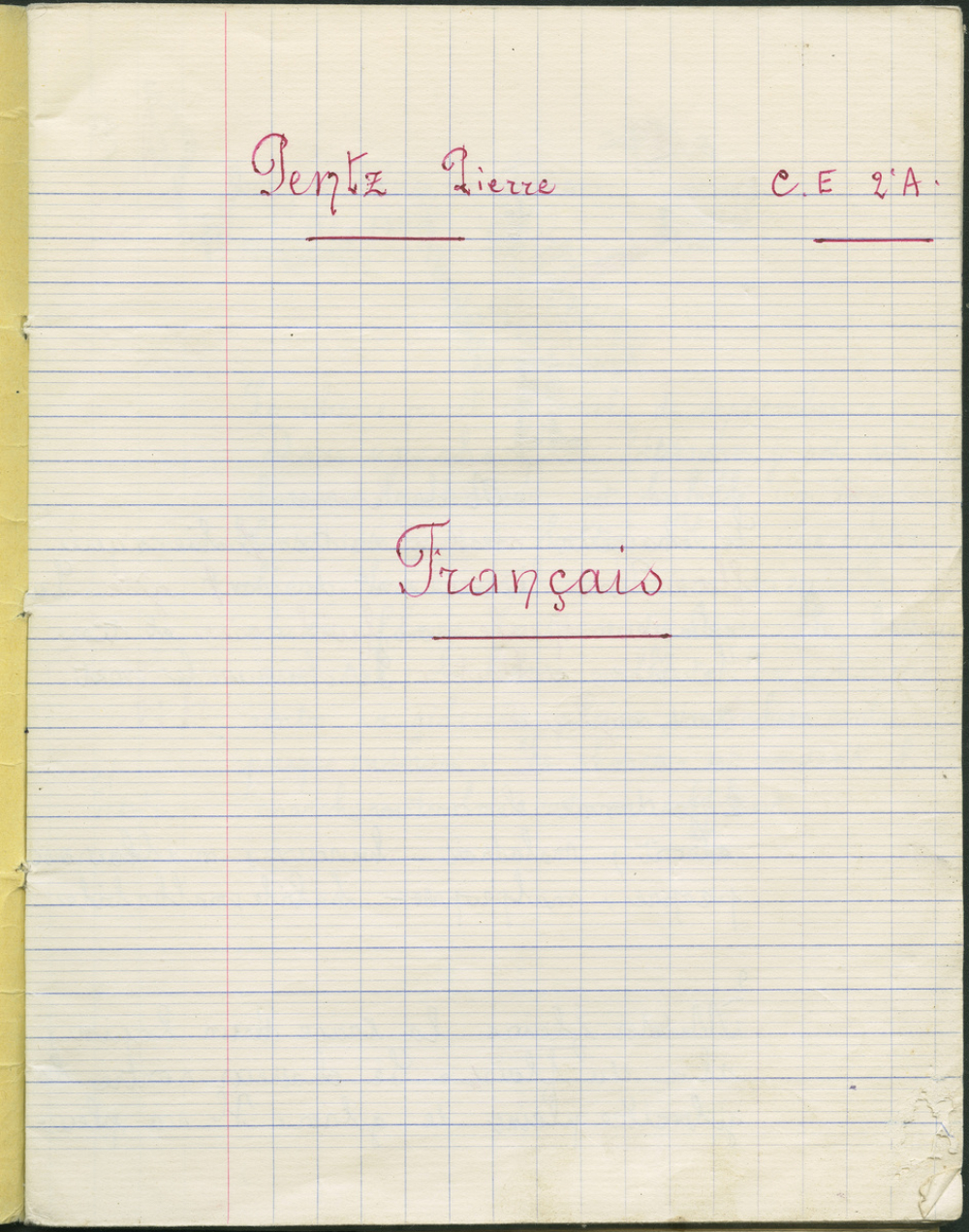 Cahier de français