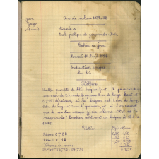 Cahier du jour
