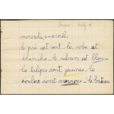 Cahier de ligne d'écritures