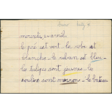 Cahier de ligne d'écritures