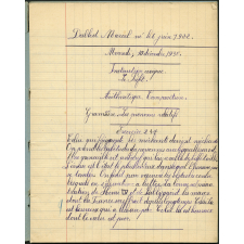 Cahier journalier - Année scolaire 1930-1931