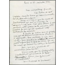 Lettre de Paul Guth à Marcel Desbled, son ancien élève