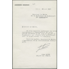 Acceptetion de l'invitation à l'inauguration du groupe scolaire de La Madeleine-de-Nonancourt
