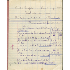 Cahier du jour