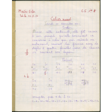 Cahier mensuel
