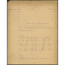 Devoir de mathémathiques