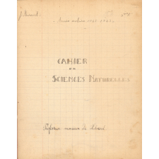 Cahier de sciences naturelles