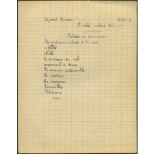 Cahier de ''Récitations