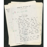 BEPC 1958. Collège de Damville. 5 devoirs d'anglais