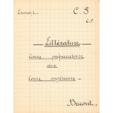Littérature (titre inscrit)