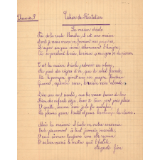 Cahier de récitation
