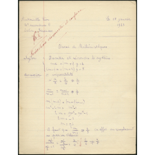 Devoir de mathématiques
