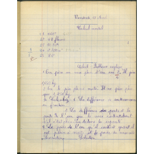 Cahier journalier